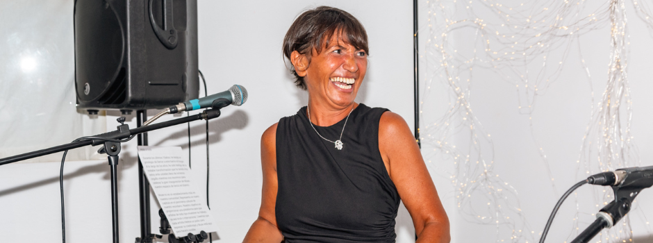 Saloua Sfar in 2023 at the inauguration of Muse Palma.