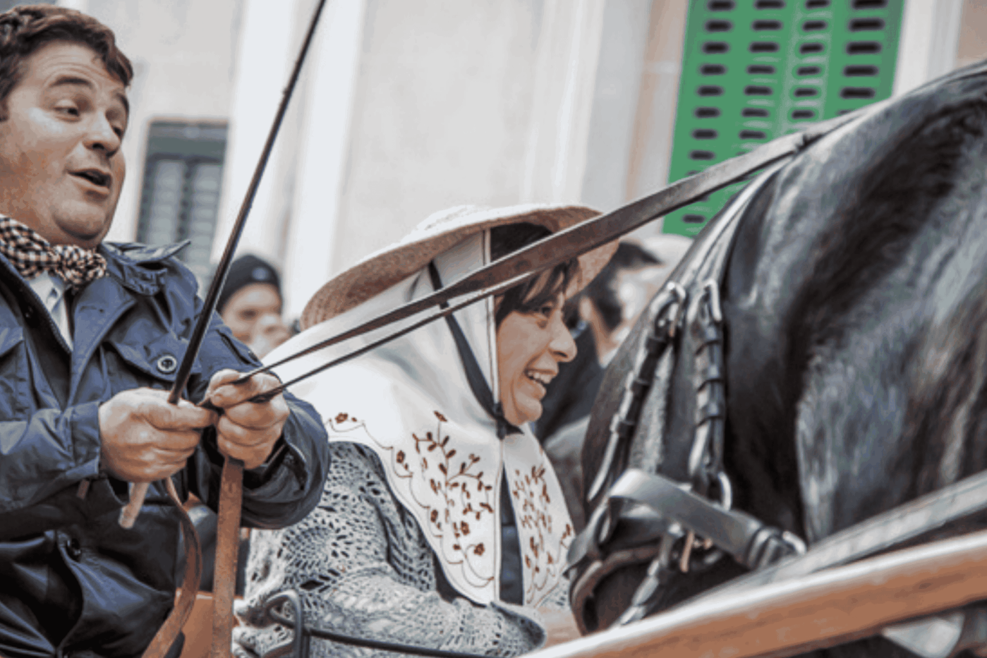 St Antoni parade in Andratx for Majorca Mallorca