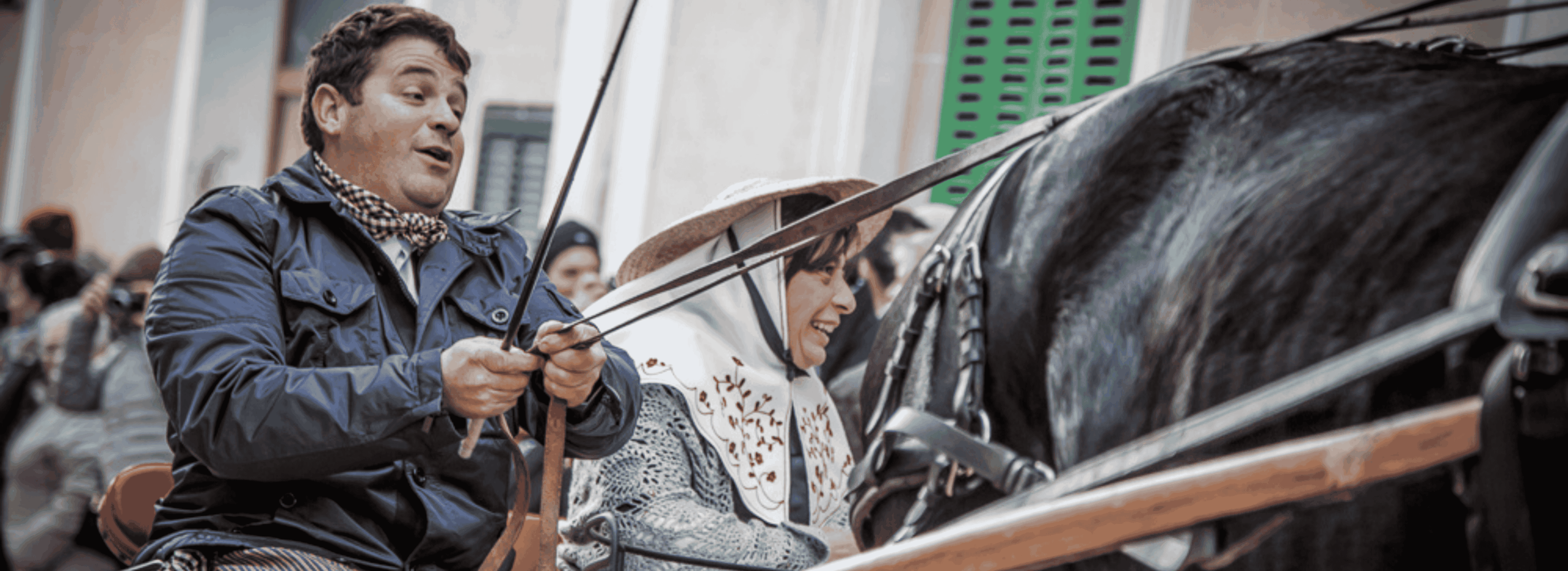 St Antoni parade in Andratx for Majorca Mallorca