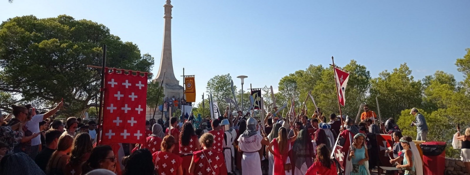 Moors and Christians re-enactment during the Festes del Rei en Jaume in Santa Ponça