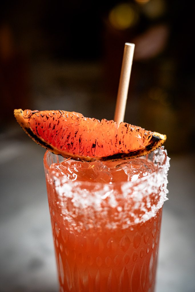  Mediterranean Paloma, made with tequila, Aperol, lime, hibiscus syrup and grapefruit soda